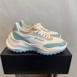 Casa Sport White Sneakers with Blue Accents